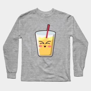 kawaii Cute Lemon fruit juice drink Long Sleeve T-Shirt